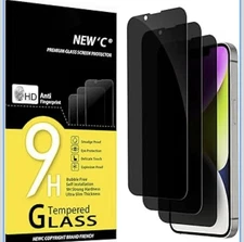 NEW'C Premium Glass Screen Protector.(3 per Box)  Fits iPhone 14 ,13 and 13 Pro
