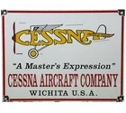 VINTAGE CESSNA AIRCRAFT CO PORCELAIN SIGN AIRPLANE HANGAR GAS STATION MOTOR OIL