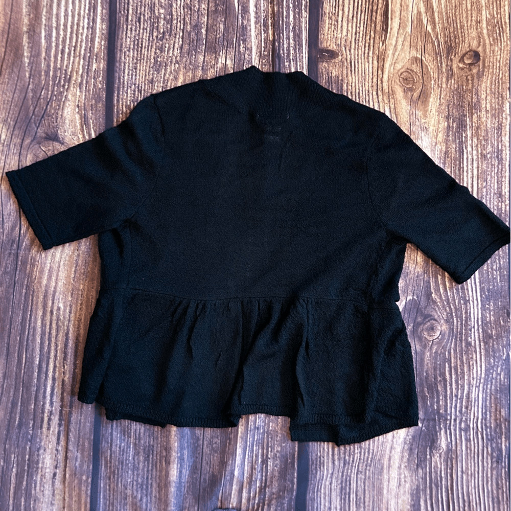 Women’s Kela Black Short Sleeve Sweater Size S View 4