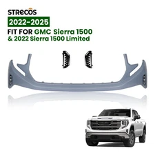 Front Upper Bumper Cover Fit For 2022 2023 2024 2025 GMC Sierra 1500 Primed