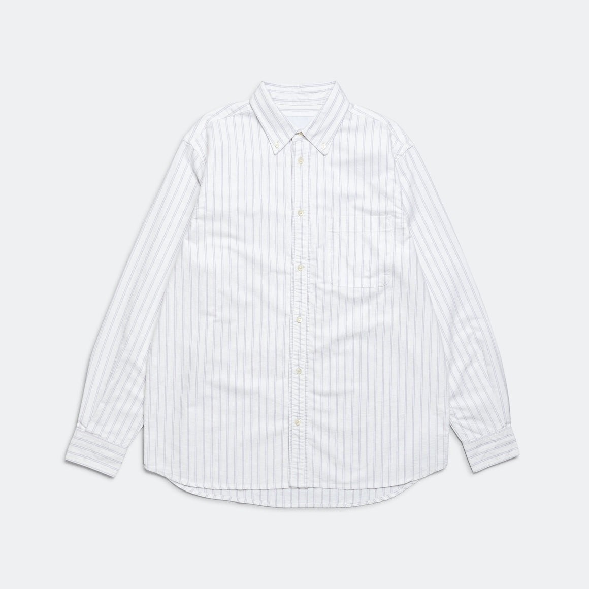 Adsum Premium BD Custom Oxford Shirt L Blue Strip… - image 7