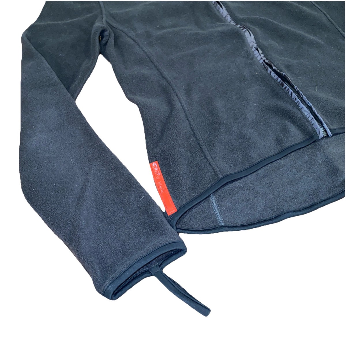 Prada Milano Women's Black Fleece Full Zip Up Jacket Tracksuit Top