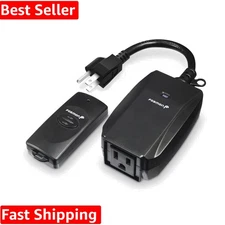 WavePoint 3-Prong Remote Control Outlet - Wireless, Weather-Resistant Design