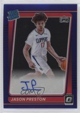 2021 Donruss Optic Rated Rookie Purple Prizm Signatures Jason Preston Auto 1c8n