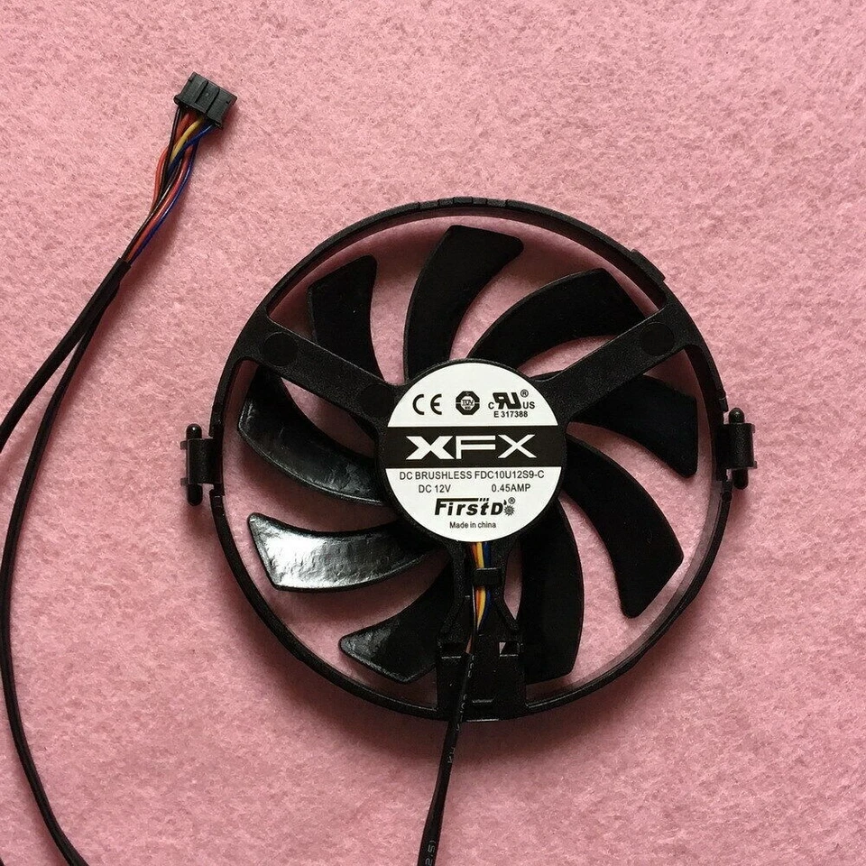 Pair Fans Cooler Fan For XFX R9 370 380 370X 380X R7 370 360 FDC10U12S9-C 92mm - Image 4 of 4