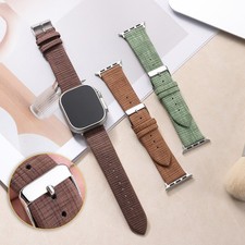 Quality Leather Watch Band Strap for Apple Iwatch 38 40 41 42 45 49mm 987656432