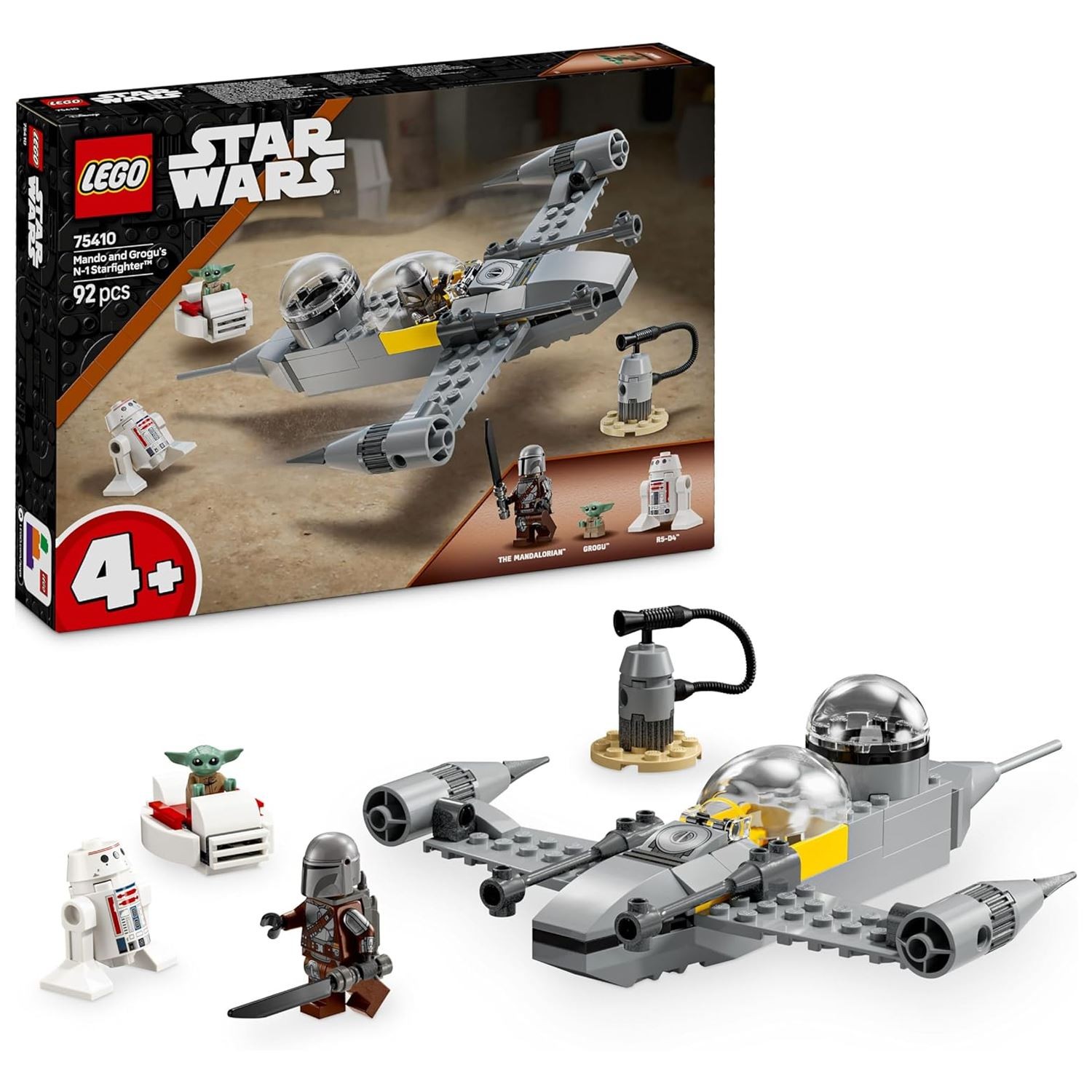 Lego Unisex Star Wars Mando And Grogus N1 Starfighter 75410 - Image 11