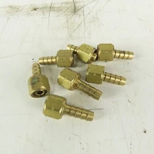 Lenz Brass Acetylene Hose Fitting 9/16-18 Female LH 5/16" ID Hose Lot/7