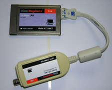 3Com Megahertz PCMCIA 10Mbps Ethernet LAN PC Card Dongle Cable 3CCE589ET