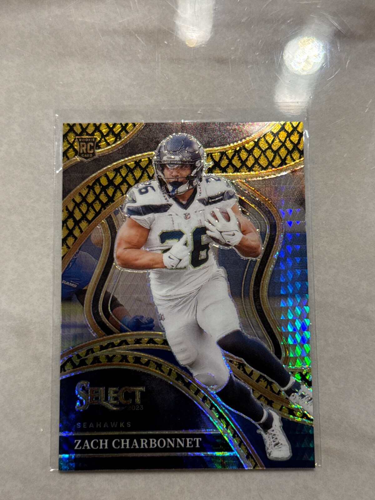 2023 Zach Charbonnet Select Gold Dragon Scale Club Level /10