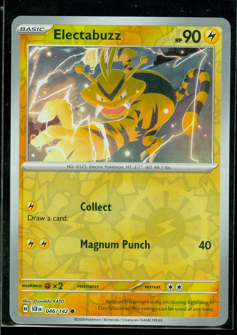 Pokemon ELECTABUZZ 046/142 - Stellar Crown - Rev Holo - - MINT