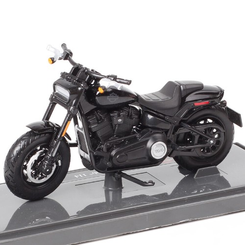 Maisto 1/18 2022 Harley Fat Bob 114 Bike Cruiser Model Diecast Motorcycle Toy - Picture 4 of 23