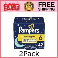 Pampers Swaddlers Overnight Diapers, Size 6, 84 Count
