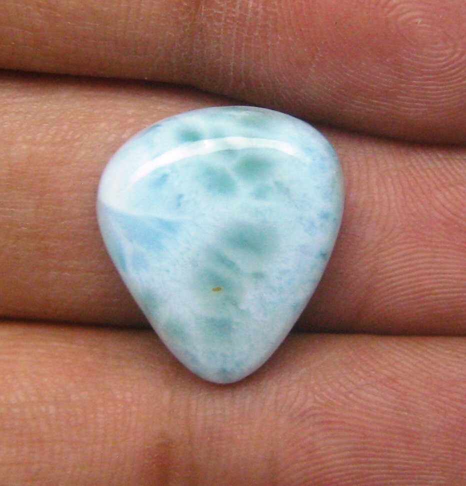 Natural Larimar Cabochon Pear Shape 12.95 Cts Loose Gemstone