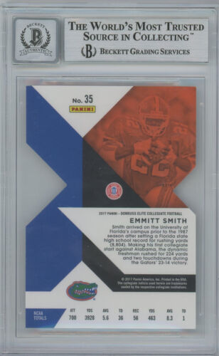 2017 Elite Draft Picks EMMITT SMITH Auto BGS 10 - Picture 2 of 2