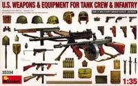 Miniart 35334 Us Weapons Equipment Tank Crew Infantry Amerikanische Waffen 1:35