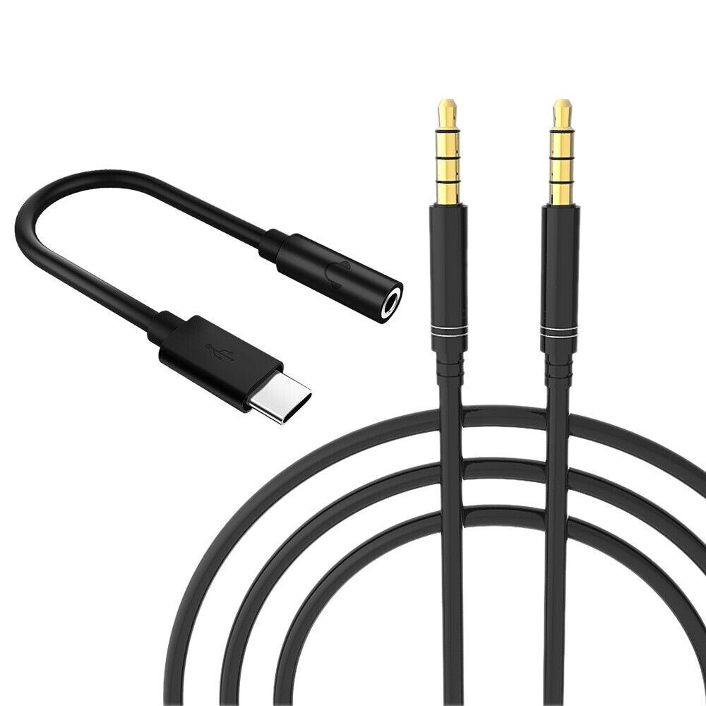 For Huawei Mate 20 Pro/RS Type C to 3.5mm Adapter Car Headphone Audio Aux Cable-image