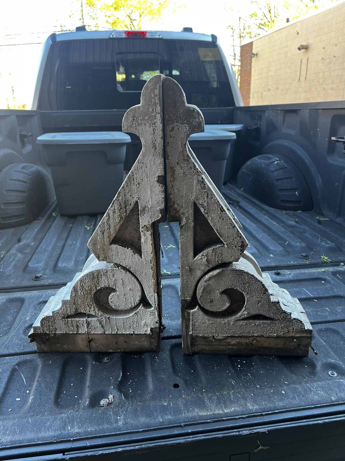 pretty pair c1880 victorian gingerbread porch OR eave corbel brackets
