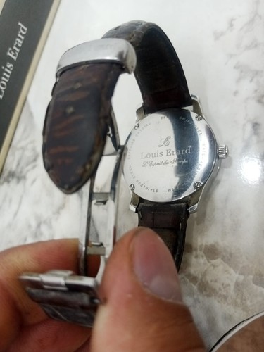 Louis Erard watch, very rare, automatic, with leather strap - Picture 9 of 17