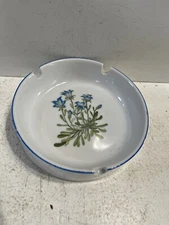 - Ceramic Ashtray Flowered 5 Inch 3 Slotted