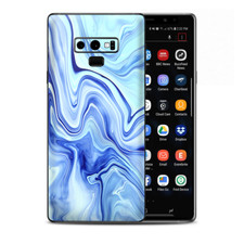 Skins Decal Wrap for Samsung Note 9 - Blue Marble Rocks Glass