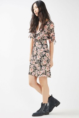 tea dress and ankle boots