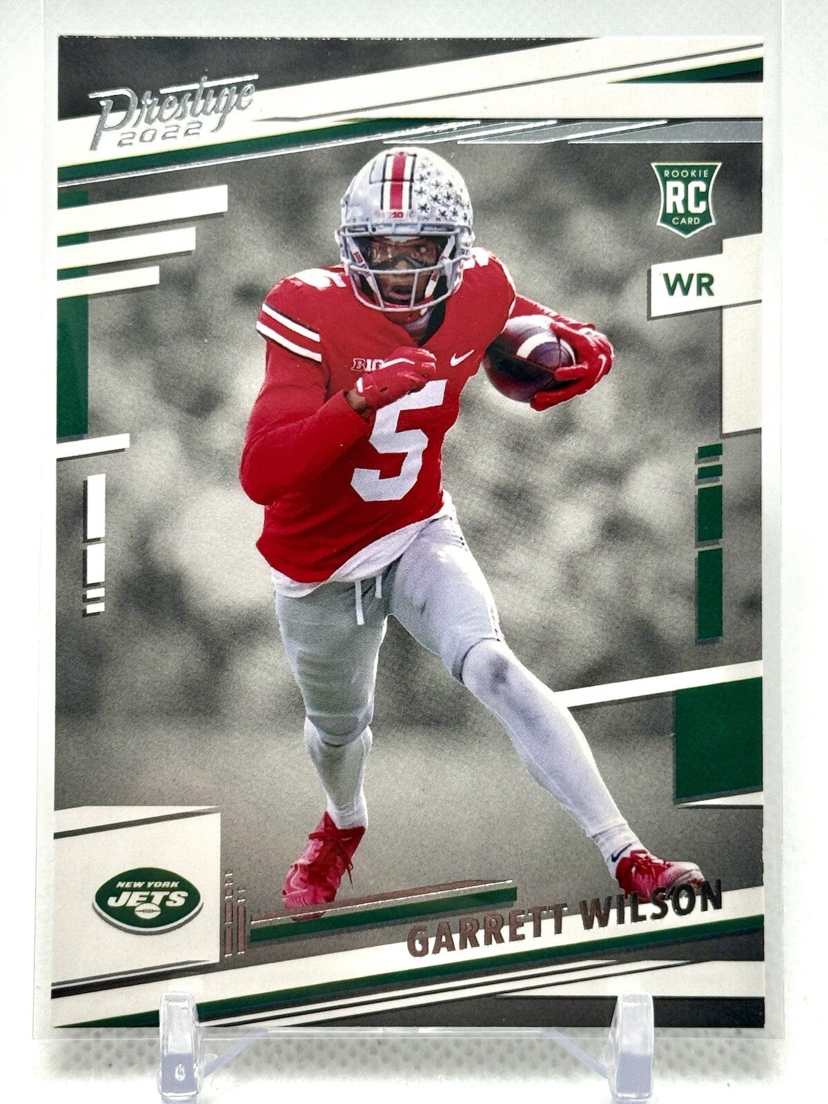 Garrett Wilson 2022 Panini Prestige RC Rookie card #308 New York Jets