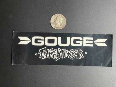 Vintage Gouge Thrashwear Skateboard Sticker 80s | eBay