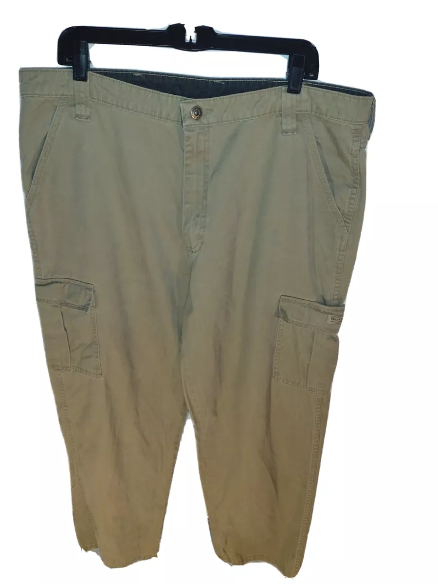Wrangler Cargo Original Authentic Tan Work Pants 70LEWGR Mens Size 38x32