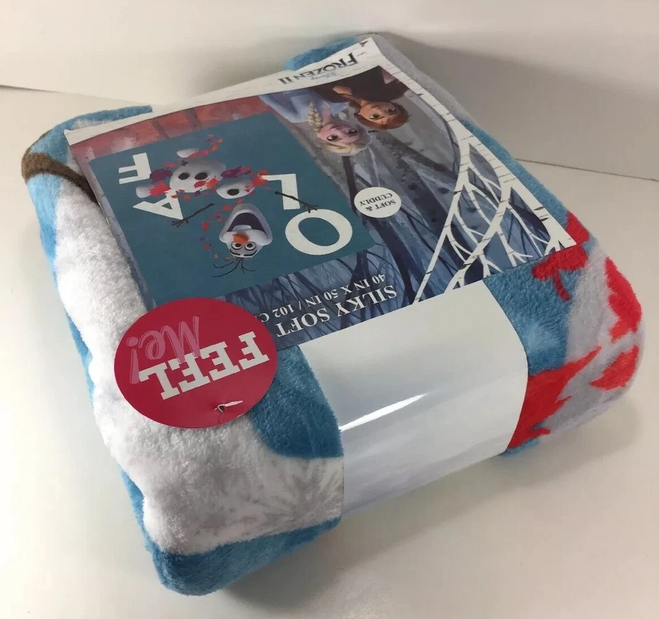 NOVO Disney FROZEN 2 OLAF Cobertor de Lança Macio Sedoso 40" x 50" Olaf's Adventures II - Imagem 4 de 4