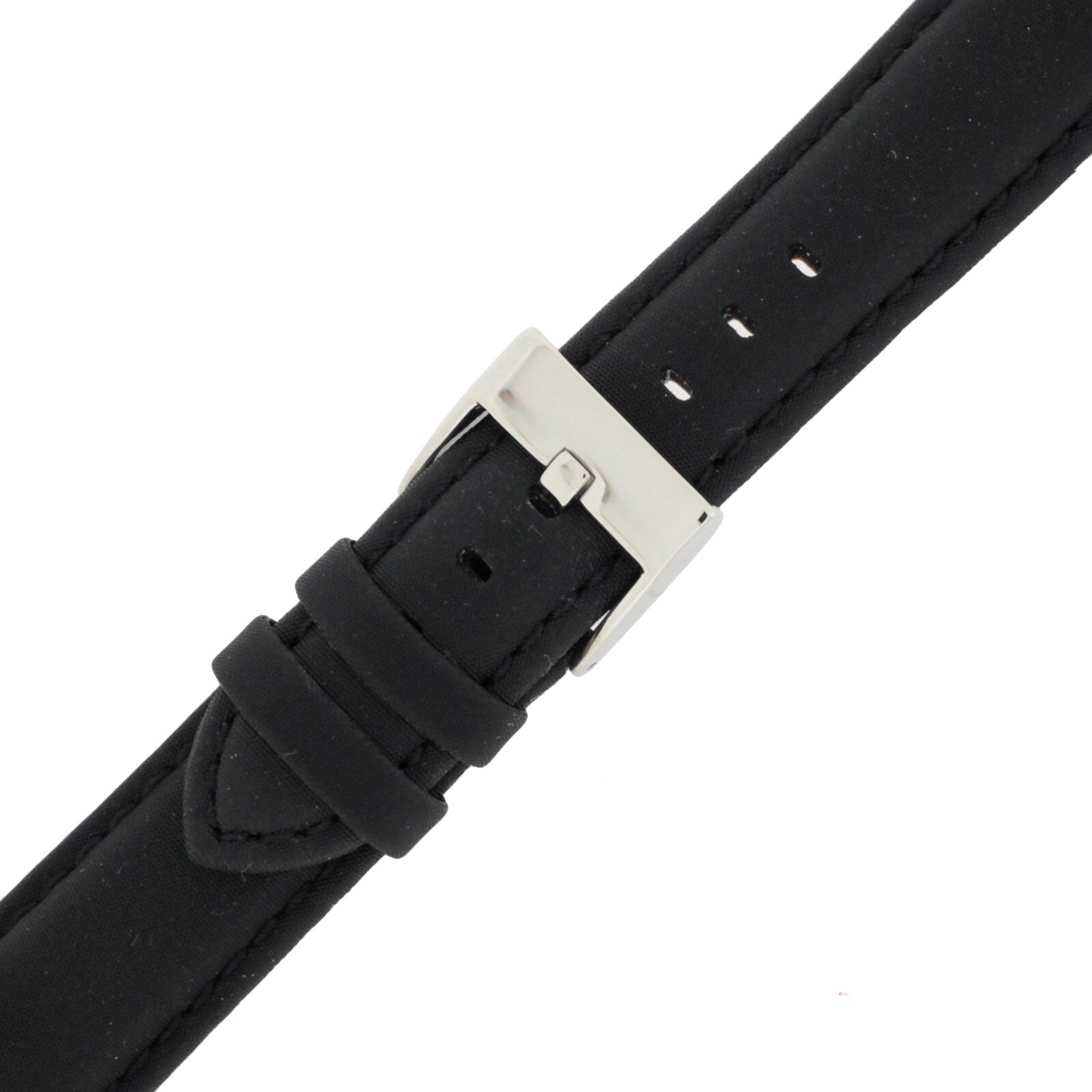 Sport Watch Band Nylon Black Padded Water Resistant Stitching 18mm - 24mm