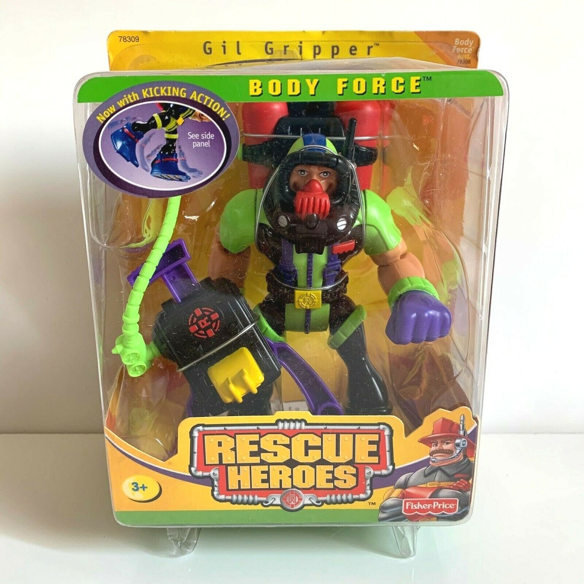 Fisher Price Rescue Heroes Body Force Gil Gripper Scuba Diver
