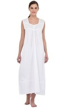 Ladies White Vintage Cotton Nightdress | Cotton Lane