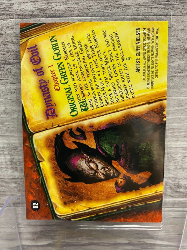 Original Green Goblin Chronicles 1996 SkyBox Marvel Spider-man Premium Card #82 - Image 2 of 2