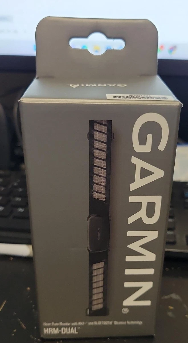 Garmin HRM-Dual Heart Rate Monitor Chest Strap w/ ANT+ and Bluetooth Gray