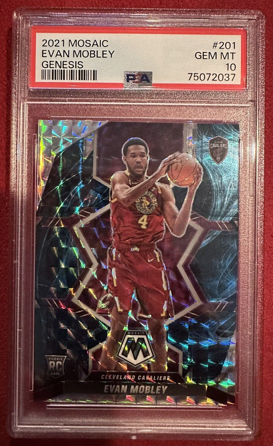 2021 Mosaic Genesis #201 Evan Mobley ROOKIE PSA 10 - Cavs PHENOM!