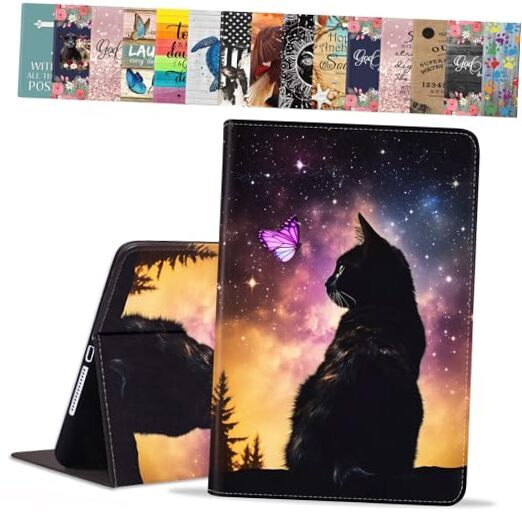 Case for Samsung Galaxy Tab S9 FE 5G 10.9 Inch & Galaxy Tab Cat and Butterfly