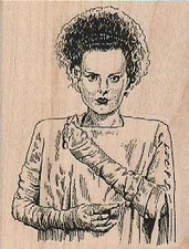 Intense Lady 2 1/4 x 2 3/4" Rubber Stamp, Woman Stamp, Lady Stamp