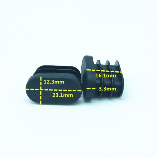 Oblong Plastic Tube End Cap Bungs Blanking Plugs Pipe Inserts Table Feet Chair - Picture 16 of 28