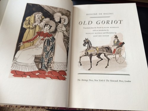 Honore De Balzac: Old Goriot The Heritage Press New York & The Nonesuch Press - Picture 3 of 4