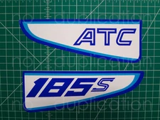 1981 81' ATC185s Rear fender 2pc decals stickers graphics trike autocollant ATC