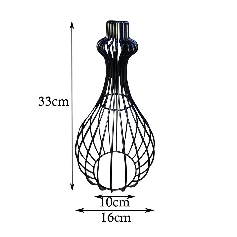 Ledsone Paralume da Soffitto Metallo Gabbia Easy Fit Parete Lampada Tonalità UK - Immagine 2 di 4