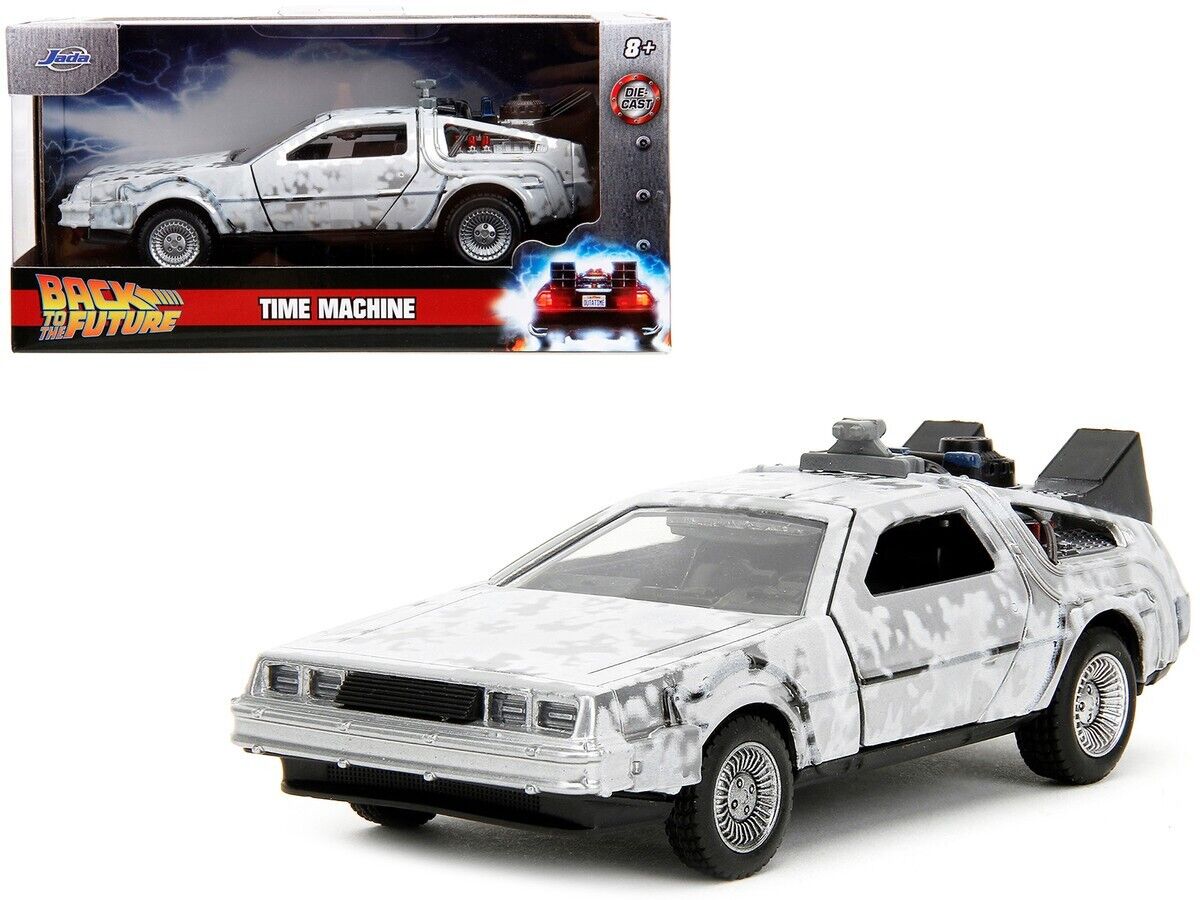 JADA 1:32 TOYS HOLLYWOOD RIDES BACK TO THE FUTURE TIME MACHINE FROST EDITION NEW