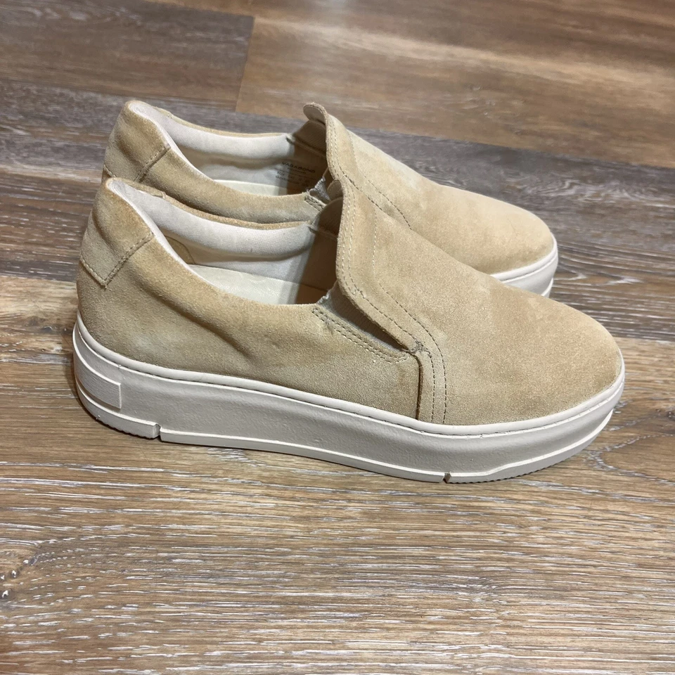 Zapato Mocasín Vagabond Plateform Mujer Beige Sin Cordones Talla 7 Foto 3 de 4