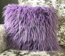 large cushion cover or cushions long Shaggy faux fur cushions 21x21" or 17x17"