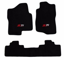 New Black Floor Mats 2007-2013 Gmc Silverado Embroidered Z71 Logo Crew Cab 3pc