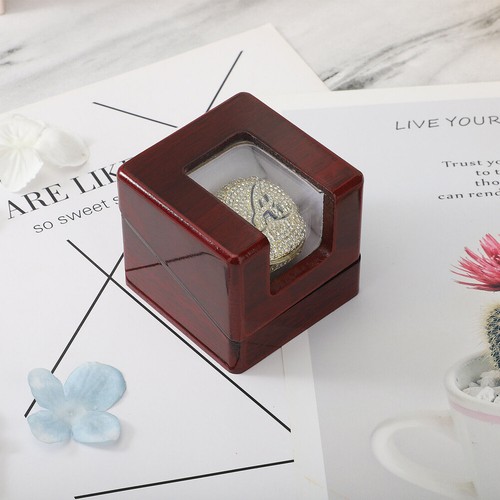 1 Hole Wooden Display Box Case for World Series Stanley Cup Championship Ring- - 第 9/12 張圖片