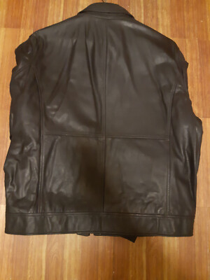 Manteau En Cuir Homme Kenneth Cole Reaction - Longueur 3/4, Taille L, Noir, Occasion Très Bon état