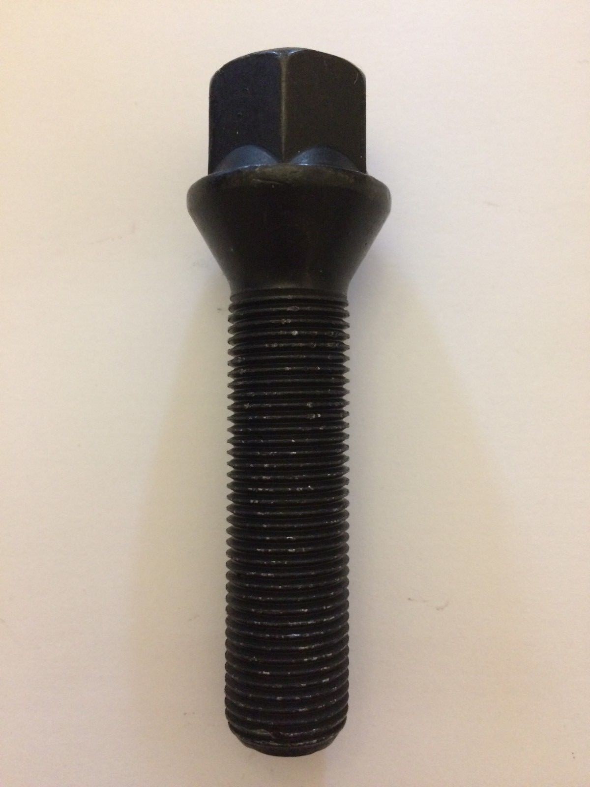 1 X M14X1.5 BLACK 60° ALLOY WHEEL BOLTS 50mm THREAD FOR SKODA OCTAVIA