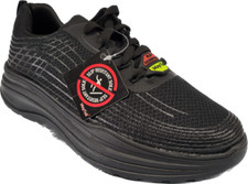 Shoes Black Wide Width Men Work Slip Resistant Lace Up Comfort Soft MayTall 7200
